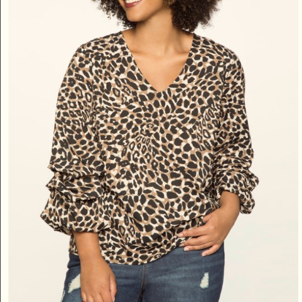ELOQUII Leopard top